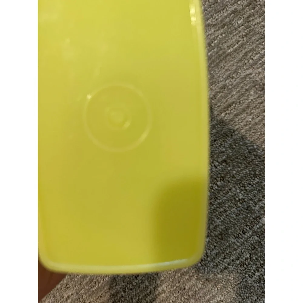 Vintage Tupperware Yellow Square Storage Container with Lid 811-13 Retro Kitchen